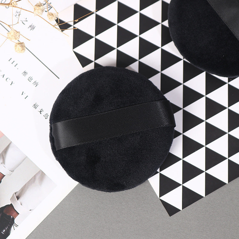 Flocking Soft Powder Cookie Powder Round Plush Black