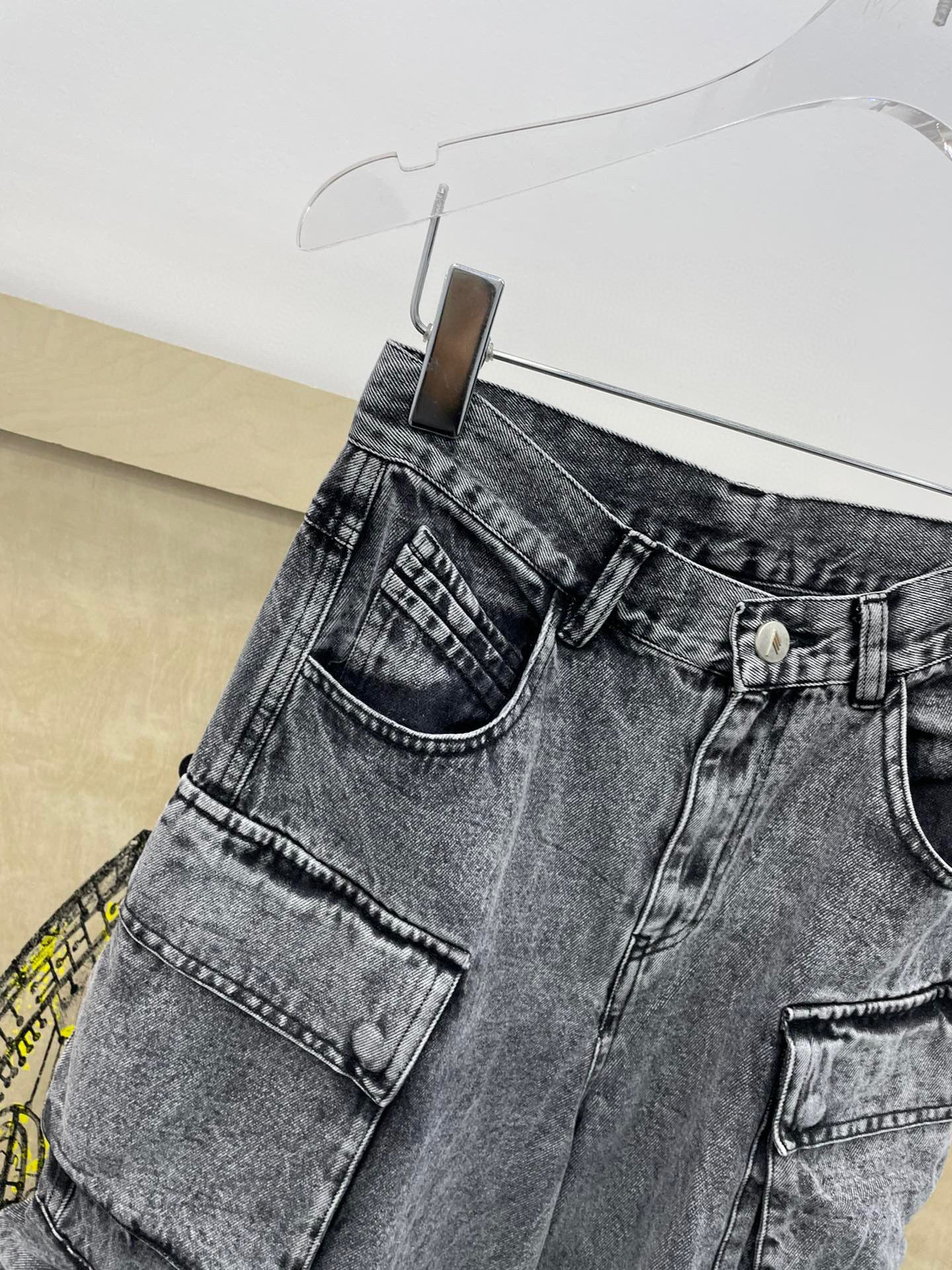 Cargo Jeans Spice Girl Style Loose Multi-pocket Floor Mop Pants Wide Leg Pants