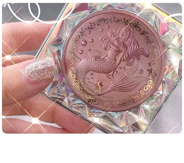 Mermaid Bright Crystal Mist Powder Finishing Loose Powder Waterproof Concealer Oil Control Powder