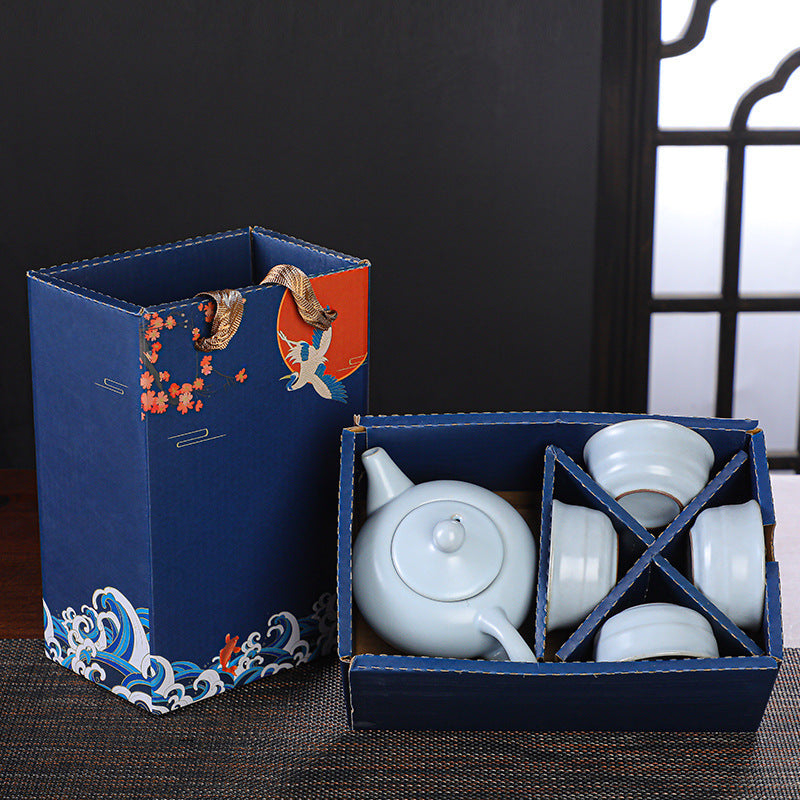 Kung Fu Travel Tea Set Gift Box One Pot And Four Cups