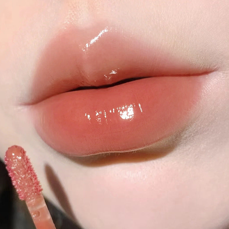 Black Crystal Water Gloss Mirror Lip Gloss Nude Color Series