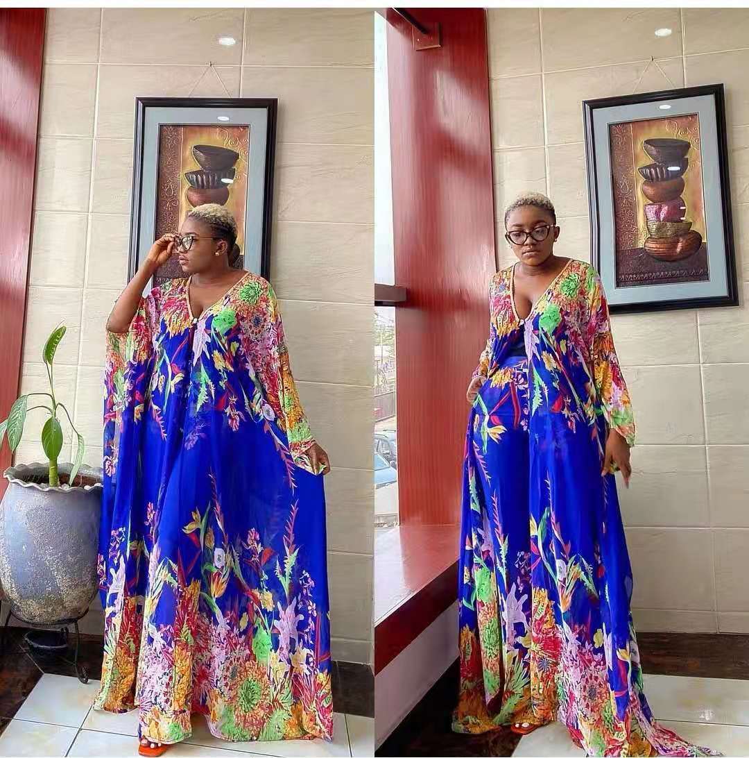 African Color Fashion Suit Dress And Pants