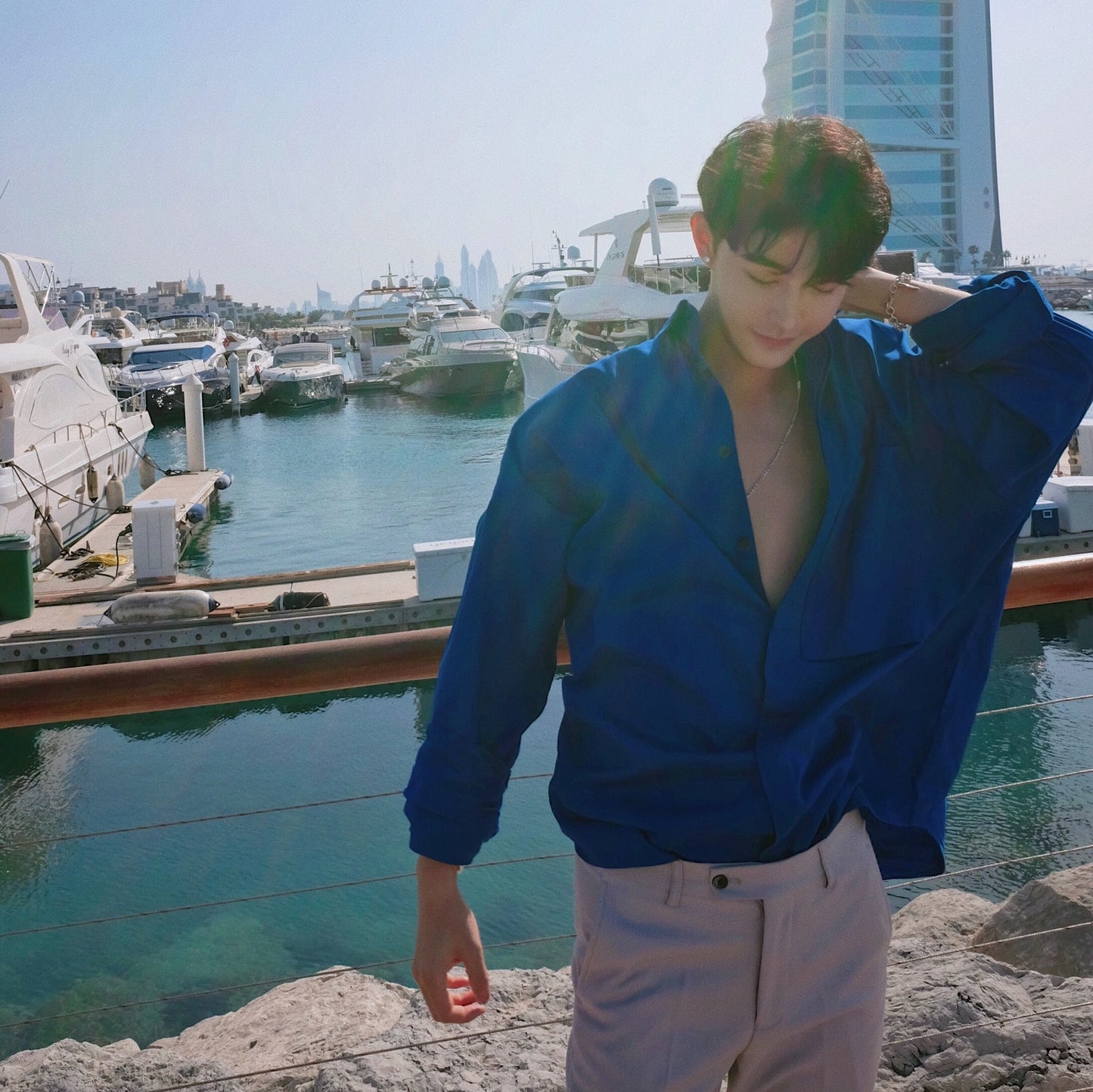 Men's blue shirt