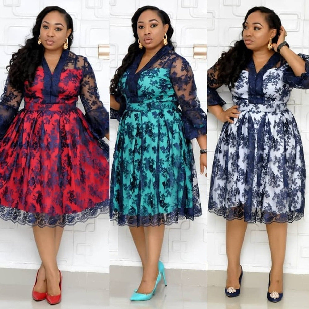 Interlock African Women Print Dress Ladies