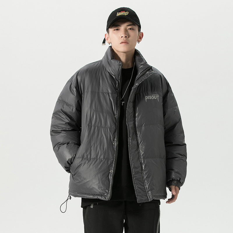 Plain letter down jacket