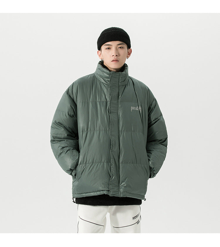Plain letter down jacket