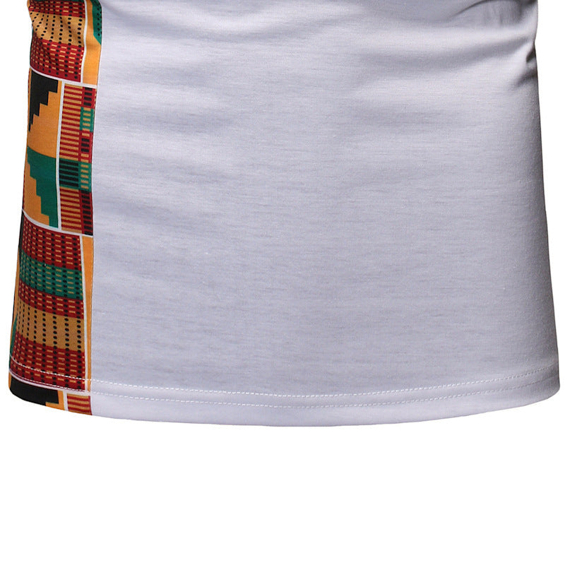 Men's summer African style T-shirt