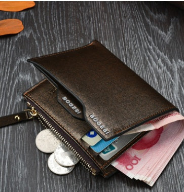 Men's wallet short casual card bag bogesi coin purse one generation wallet