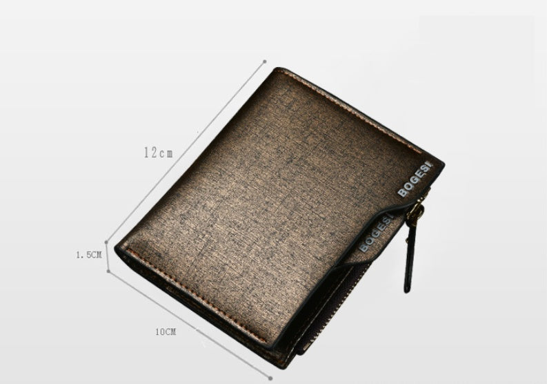 Men's wallet short casual card bag bogesi coin purse one generation wallet