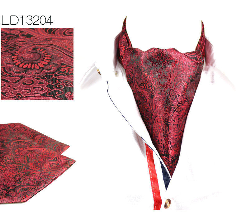 Double-sided Men's Scarf Scarf Retro Cashew Flower Scarf Men's Tie