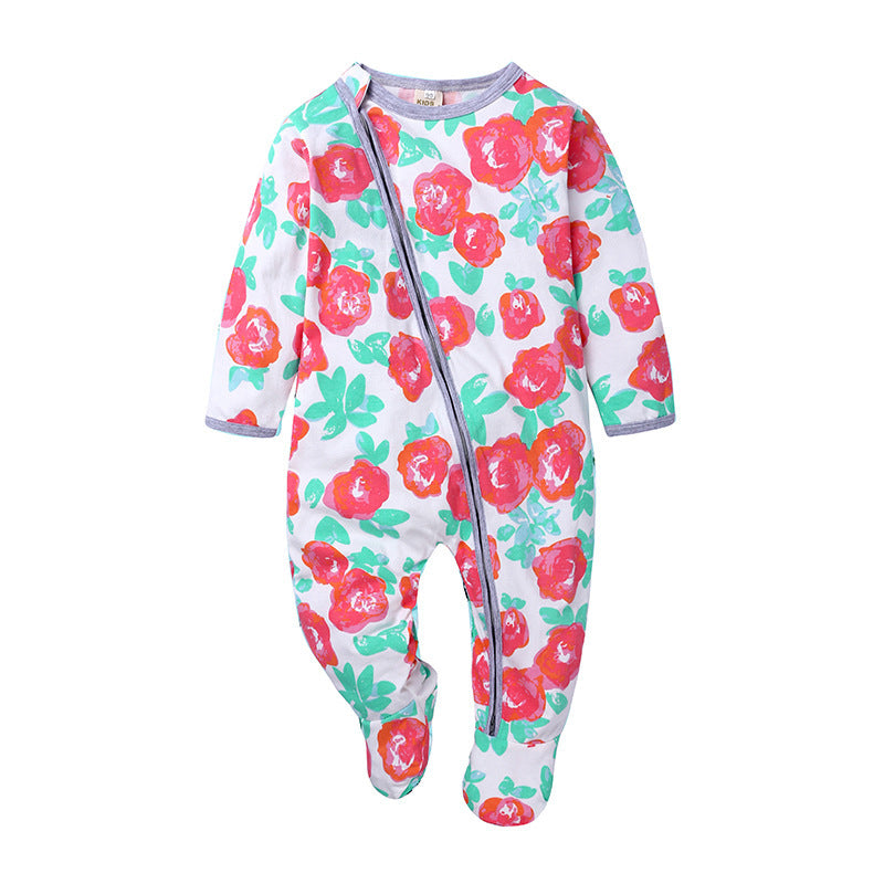 Baby Double Zipper Baby Long Sleeved Climbing Spring Jacket