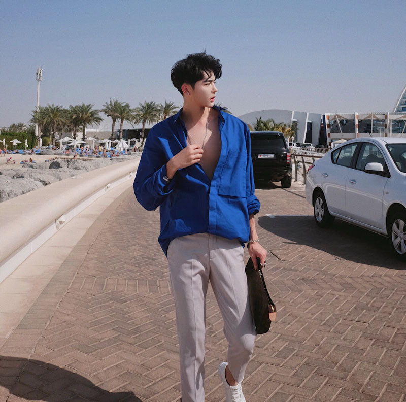 Men's blue shirt