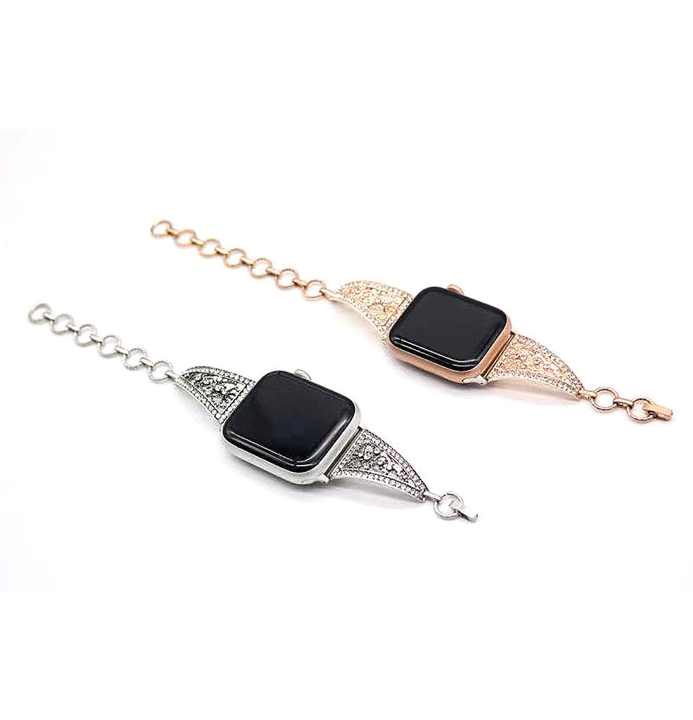 Suitable For Apple Watch Apple Watch Generation Metal Diamond Bracelet Strap Bracelet Se Girls Trend