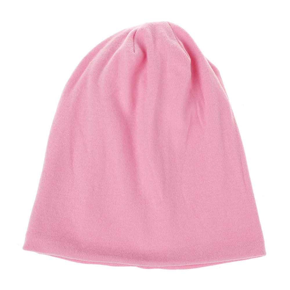 Children'S Hats For Autumn And Winter New Double-Layer Cotton Hats Solid Color Cotton Boys And Girls All-Match Knitted Hats Caps