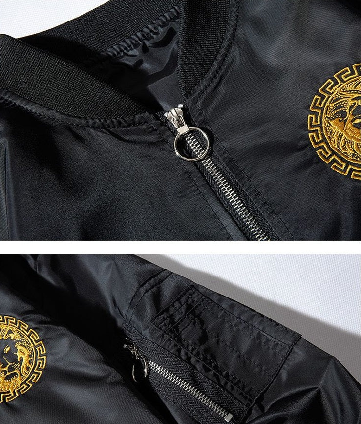 Autumn Hip-Hop Thin Section Men'S Jacket Embroidered Outer Collar Tide Brand Jacket Men
