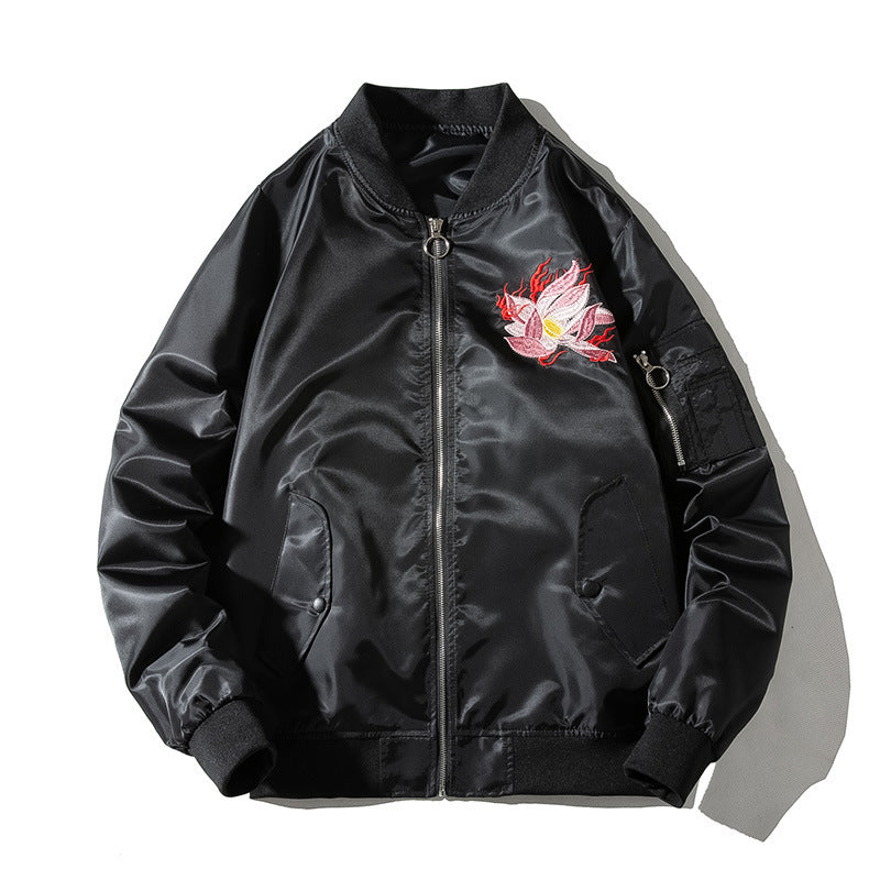 Embroidered Baseball Uniform Youth Men'S Jacket New Style Men'S Jacket Couple Outfit