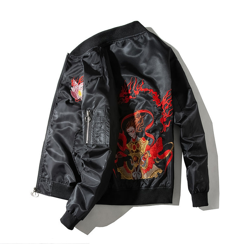 Embroidered Baseball Uniform Youth Men'S Jacket New Style Men'S Jacket Couple Outfit