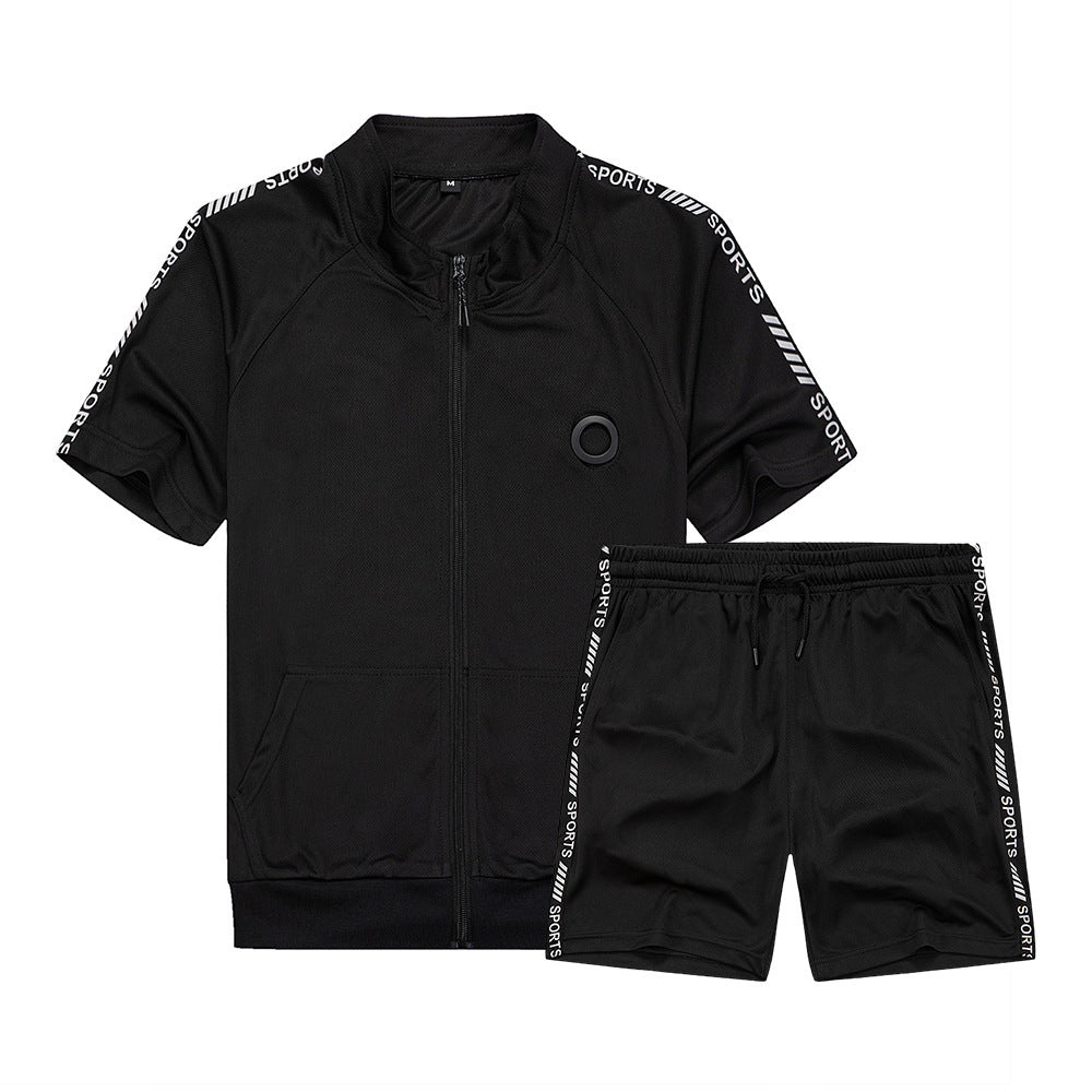 Contrasting Line Fashion Casual Suit