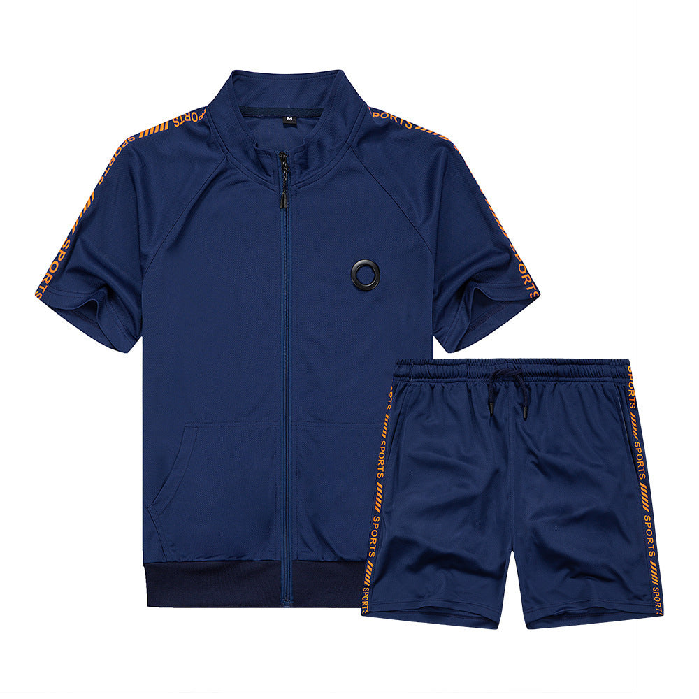 Contrasting Line Fashion Casual Suit
