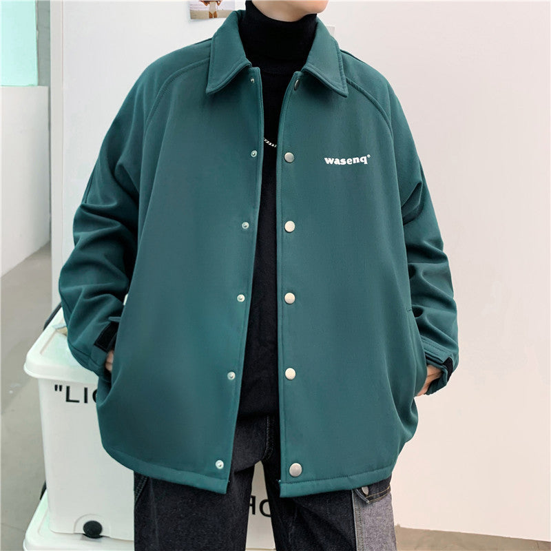 Casual Jacket Men Stand Collar Loose Men's Jacket
