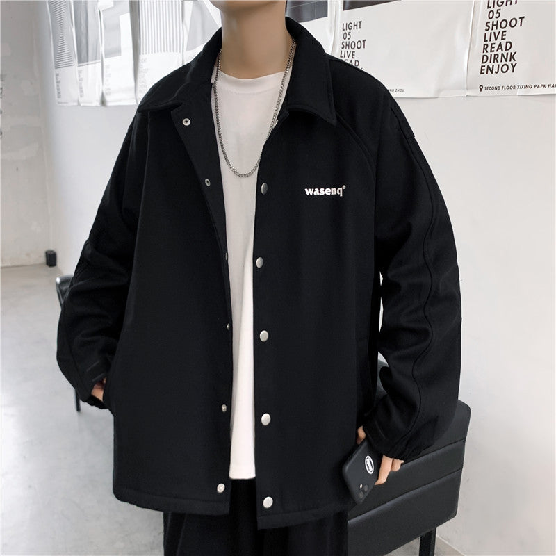 Casual Jacket Men Stand Collar Loose Men's Jacket