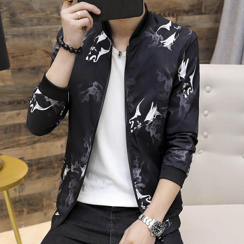 Men's Long-sleeved Stand-collar Suit Jacket
