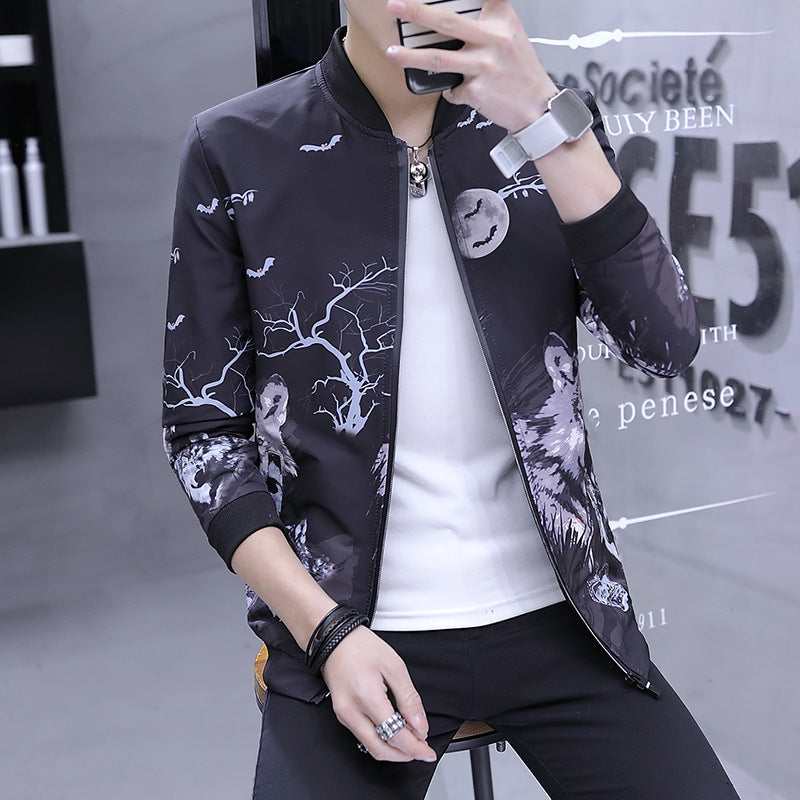 Men's Long-sleeved Stand-collar Suit Jacket