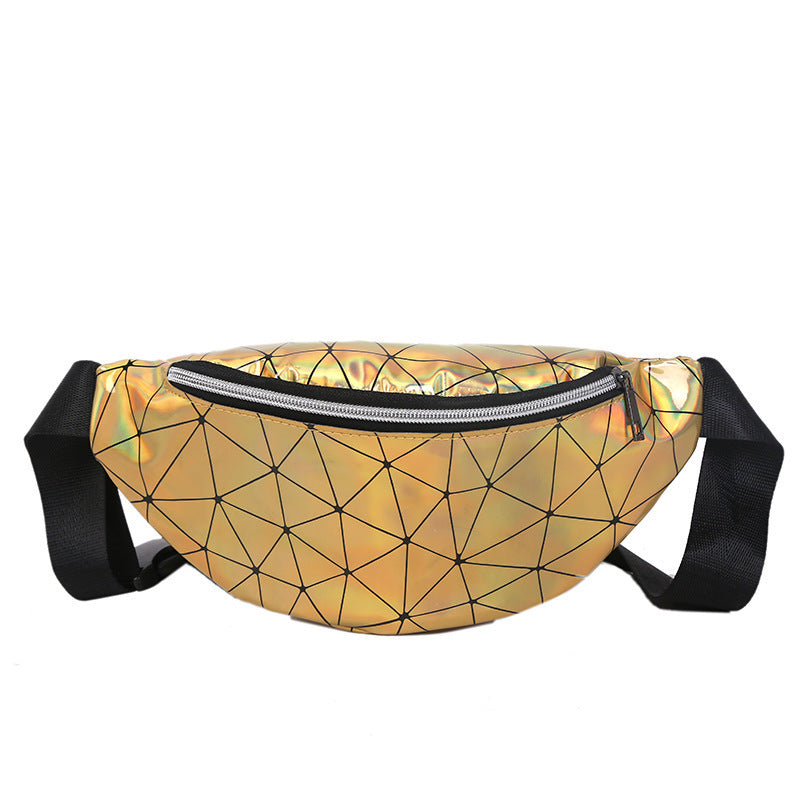 Waist Bag Korean Version Of Rhombic Laser Waist Bag Sequins Ladies One-Shoulder Diagonal Bag Mobile Phone Coin Purse