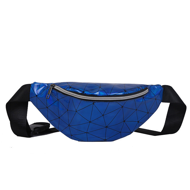 Waist Bag Korean Version Of Rhombic Laser Waist Bag Sequins Ladies One-Shoulder Diagonal Bag Mobile Phone Coin Purse