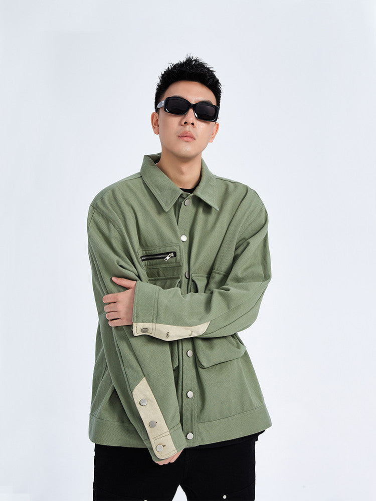 Workwear Jacket Coat Men's Loose Shirt