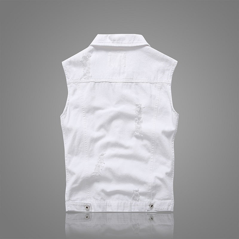 New Korean style slim men's denim vest