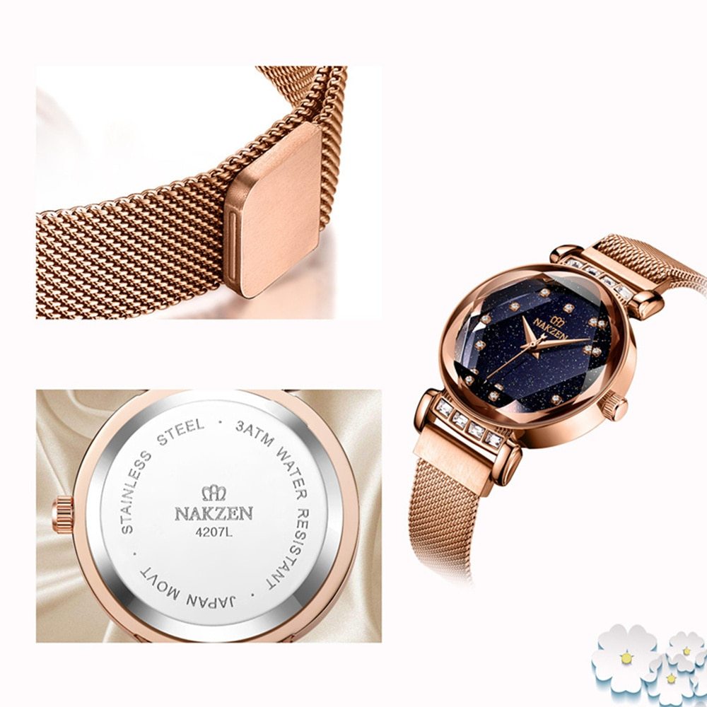 Explosion net red watch waterproof fashion rhinestone starry sky watch female