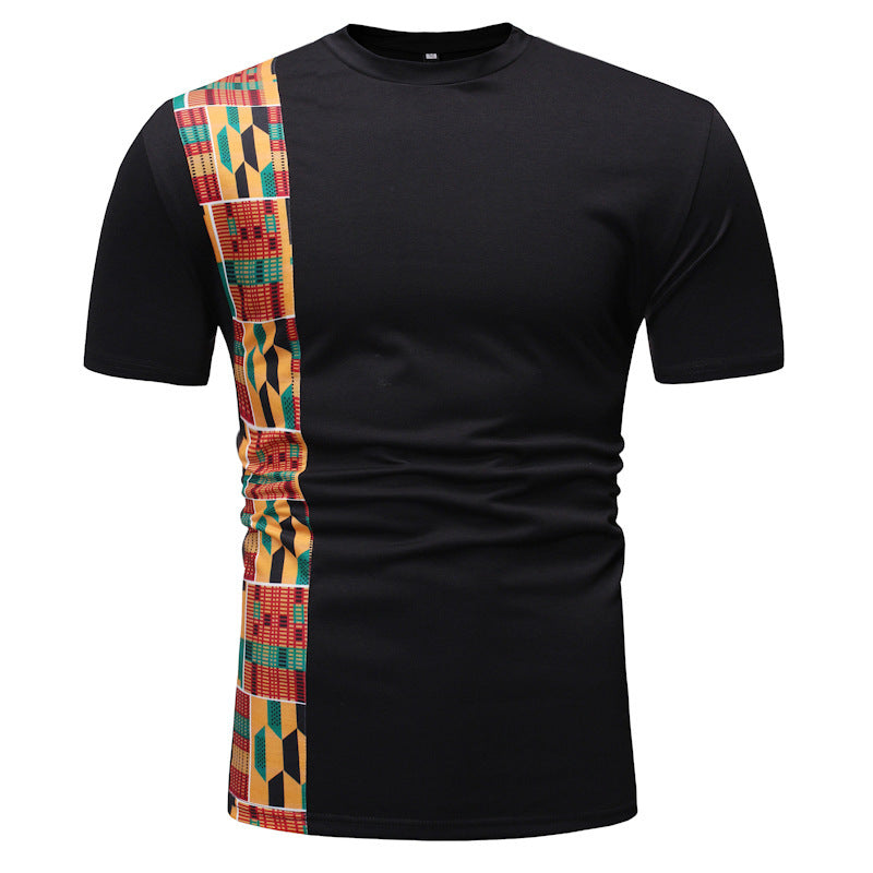 Men's summer African style T-shirt