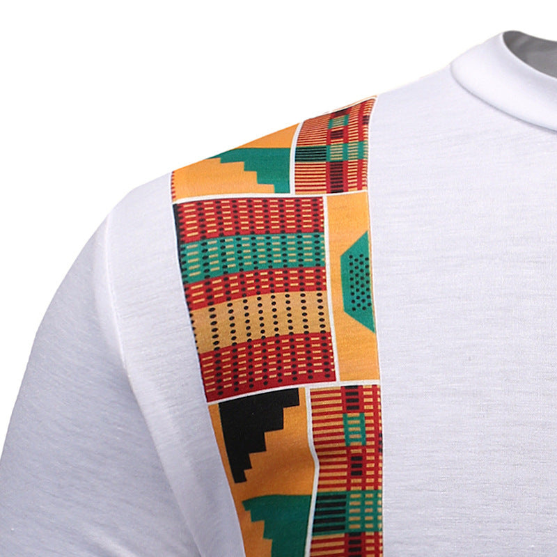 Men's summer African style T-shirt