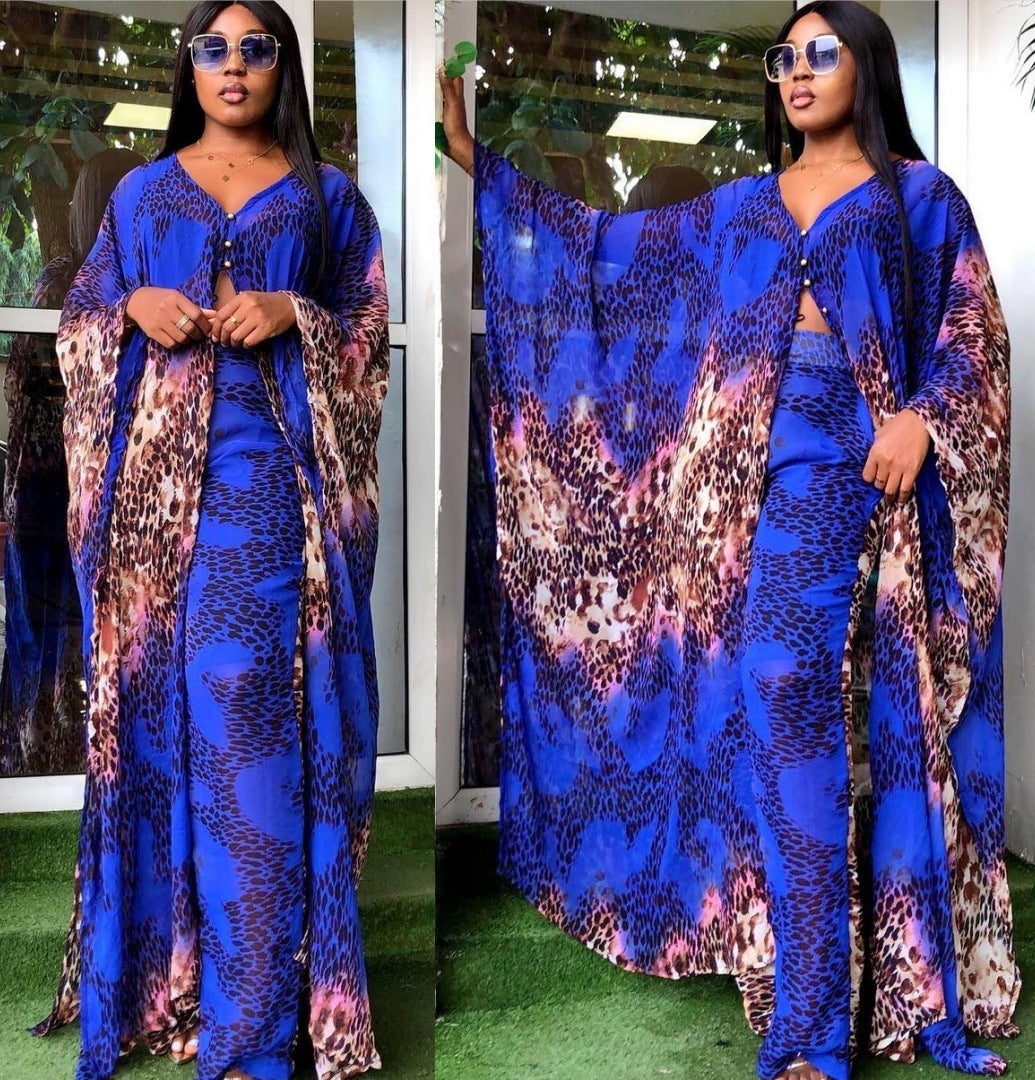 African Color Fashion Suit Dress And Pants