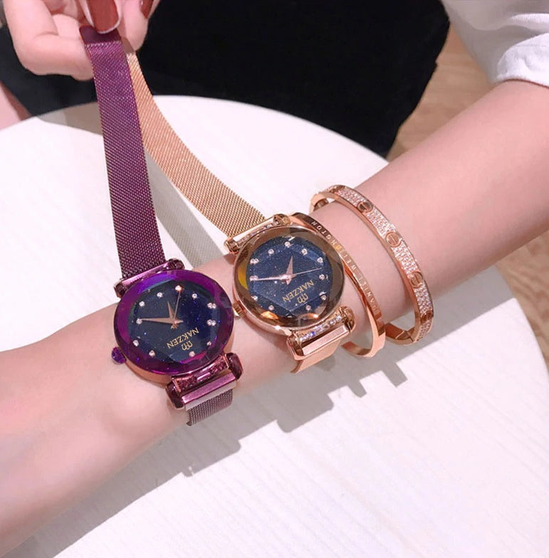 Explosion net red watch waterproof fashion rhinestone starry sky watch female