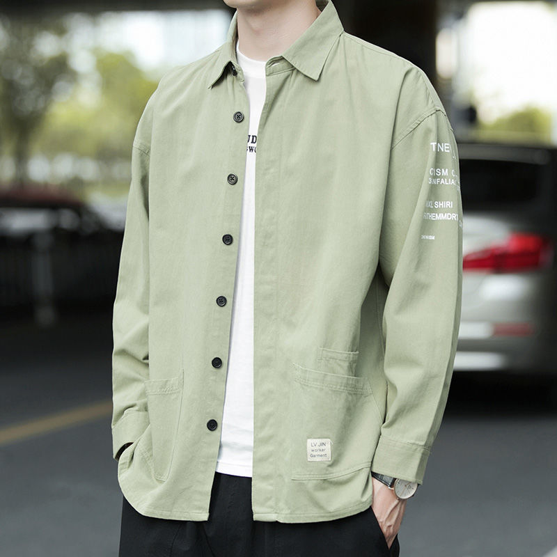 Thin Casual Loose Hong Kong Style Business Formal Wear Trend Non-iron Outer Wear Men's Jacket
