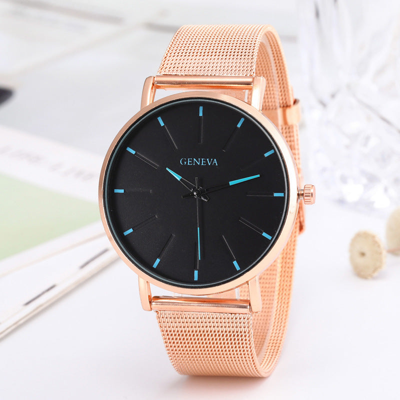 Ultra-thin men's mesh belt business quartz watch
