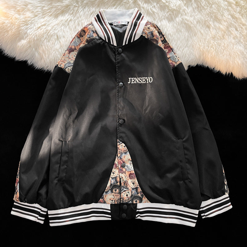 Men's Loose And Casual Retro Baseball Jacket