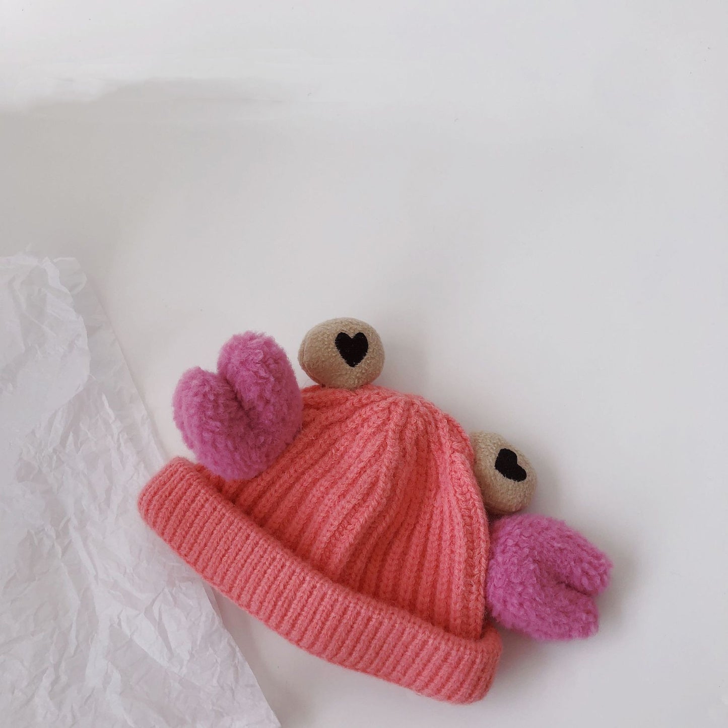 Winter Korean Ins Big Foot Crab Children Warm Knitted Hats