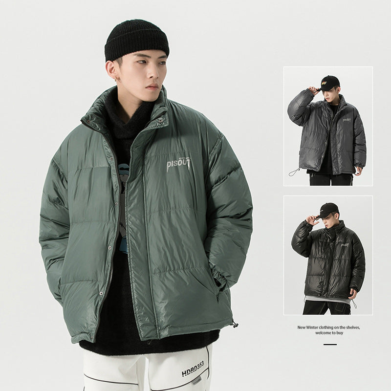 Plain letter down jacket