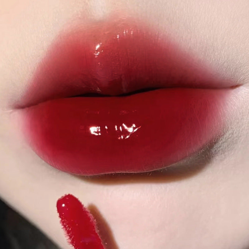 Black Crystal Water Gloss Mirror Lip Gloss Nude Color Series