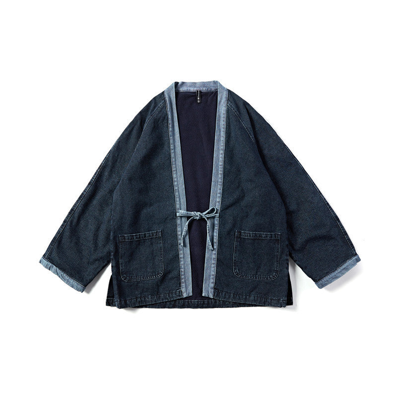 Japanese retro men's velvet jacket