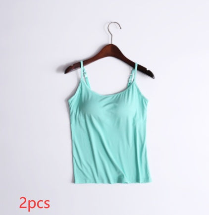 Women's Camisole With Chest Pads Without Wire Cups 2pcs