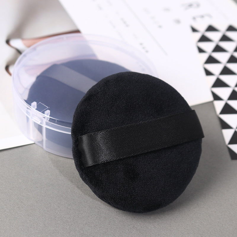 Flocking Soft Powder Cookie Powder Round Plush Black