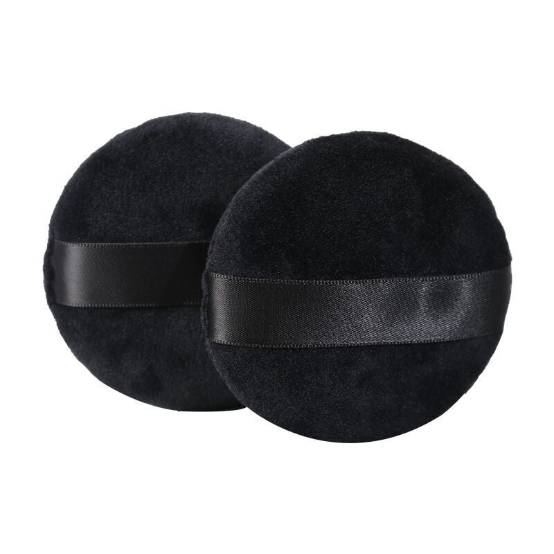 Flocking Soft Powder Cookie Powder Round Plush Black