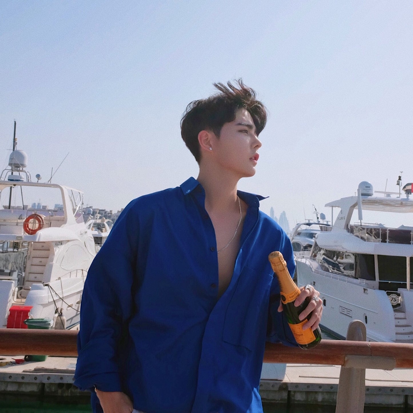 Men's blue shirt