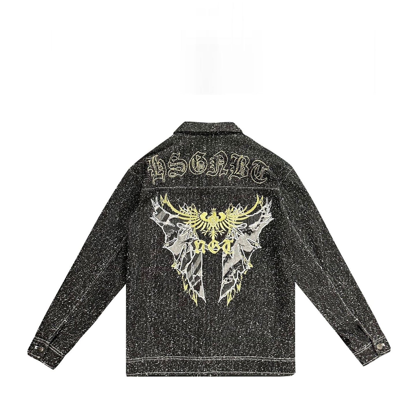 Machine Embroidery Lapel Casual Jacket Cardigan American Coat