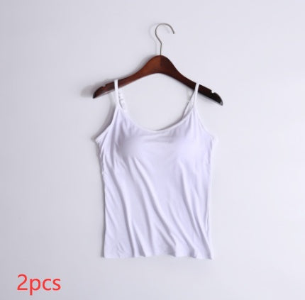 Women's Camisole With Chest Pads Without Wire Cups 2pcs