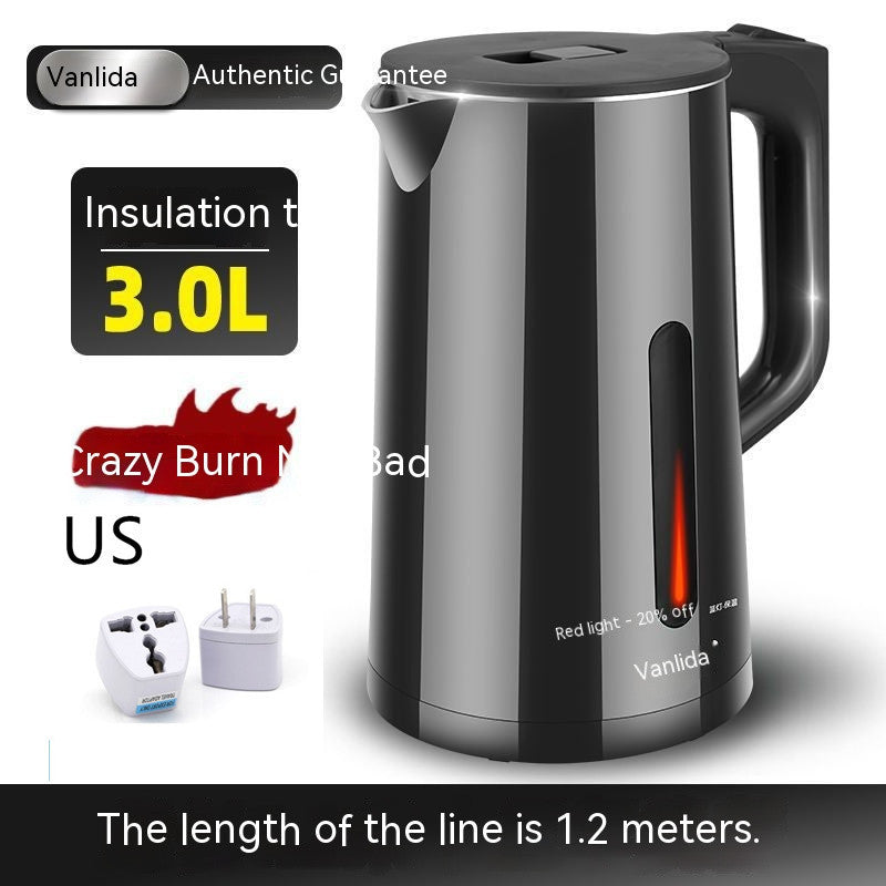 Malata Electric Kettle Stainless Steel Electric Water Pot Dormitory Household Durable Insulation